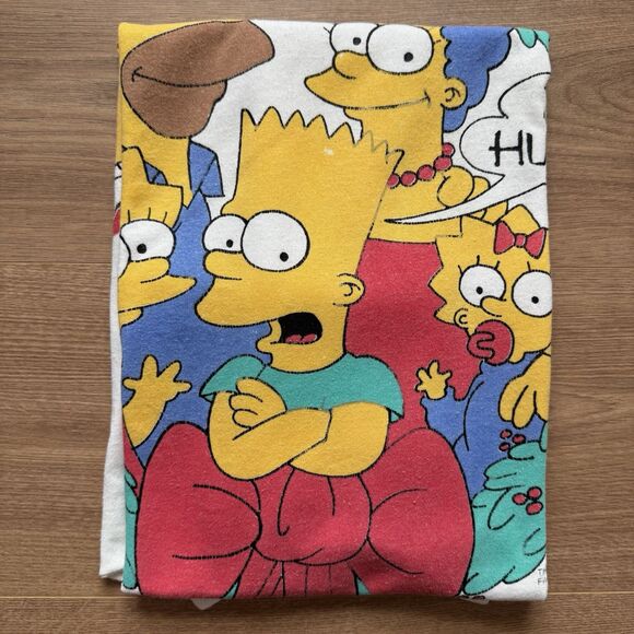 Vintage 90s The Simpsons Bah Humbug Size L-XL T-shirt Tee 1990 Oversized Rare - Picture 9 of 11